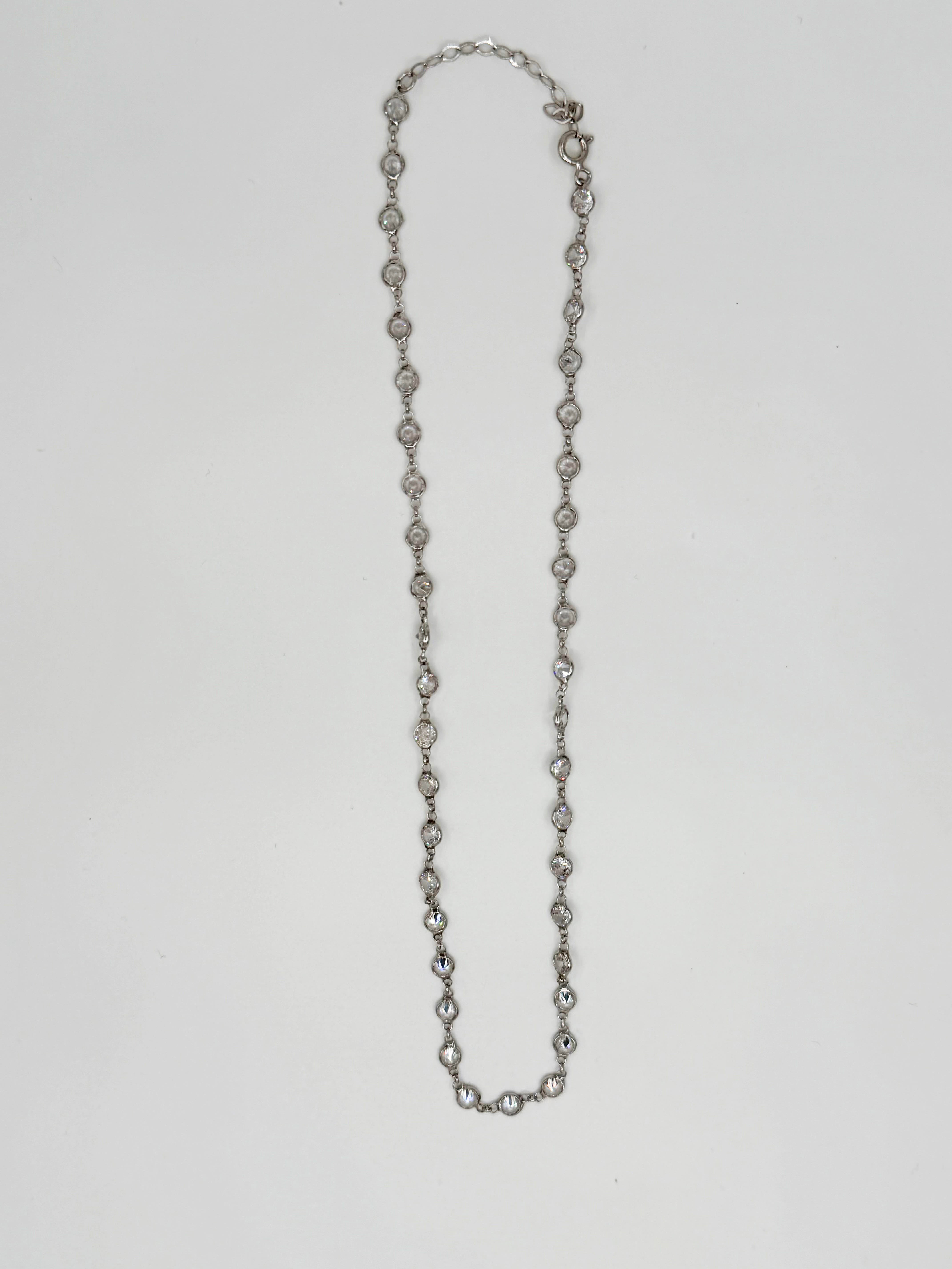 Kristal Taşlı 925 Ayar Gümüş Kolye