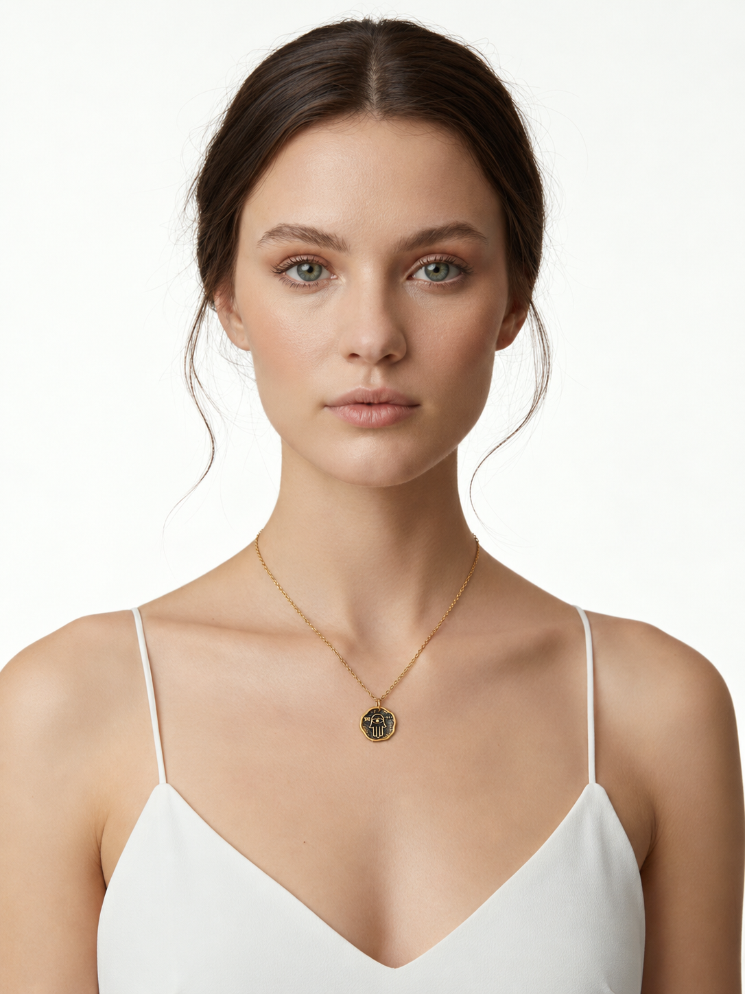 Hamsa Necklace On A Modal