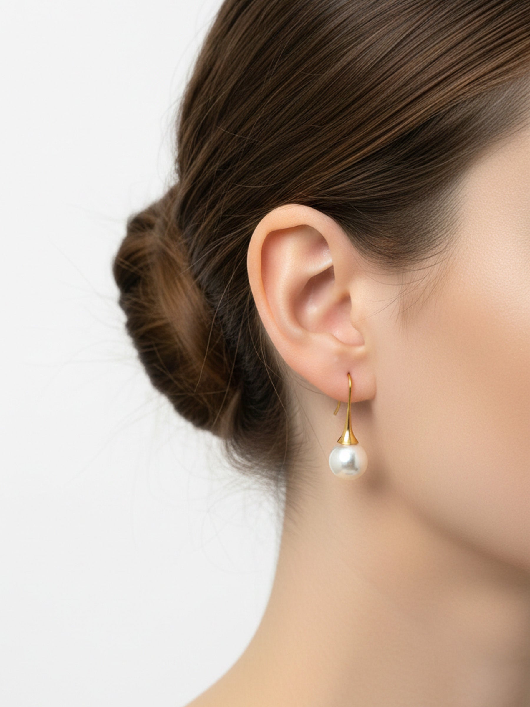 Altın Renk İnci Küpe