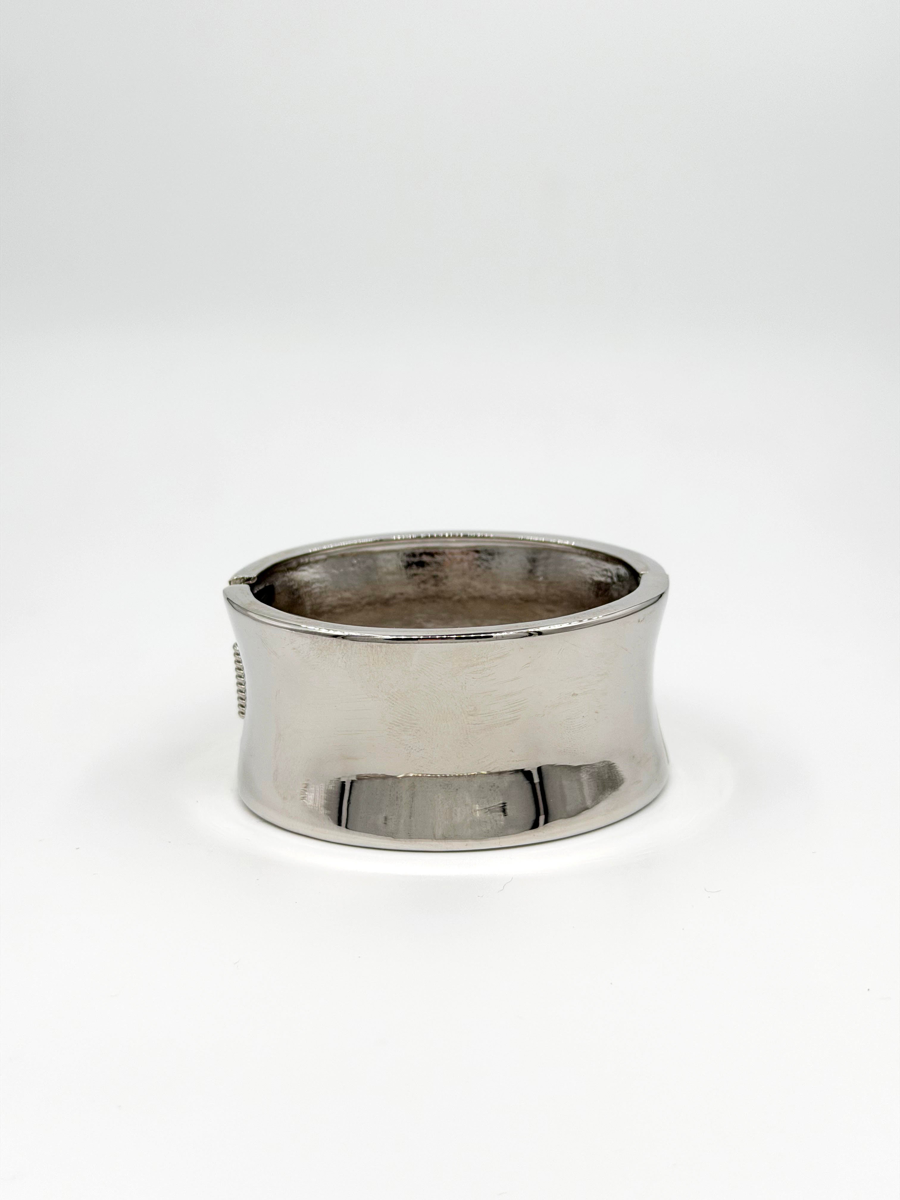 Gümüş Renk Bant Kelepçe Bilezik