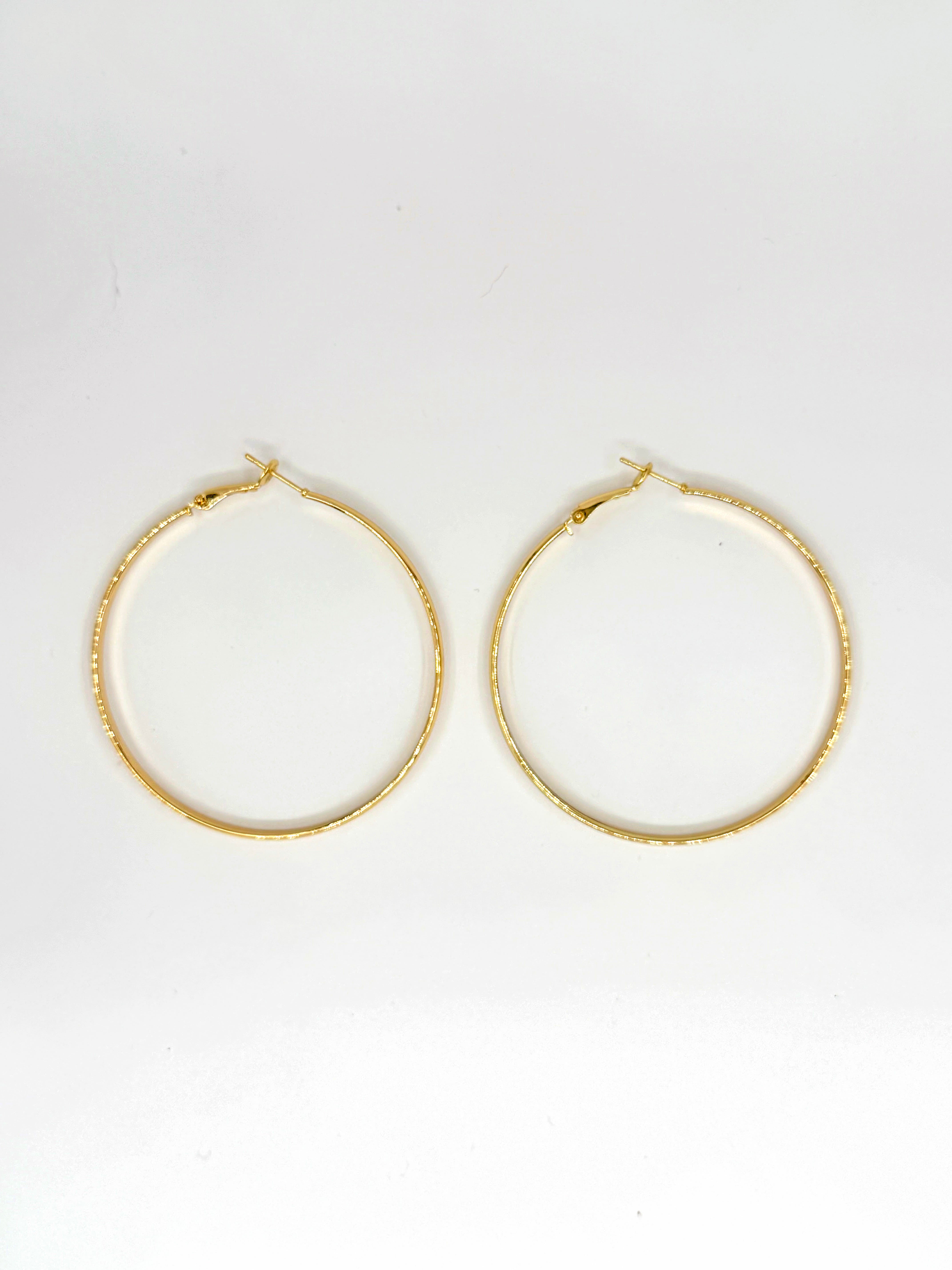 Altın Renk Büyük Halka Küpe