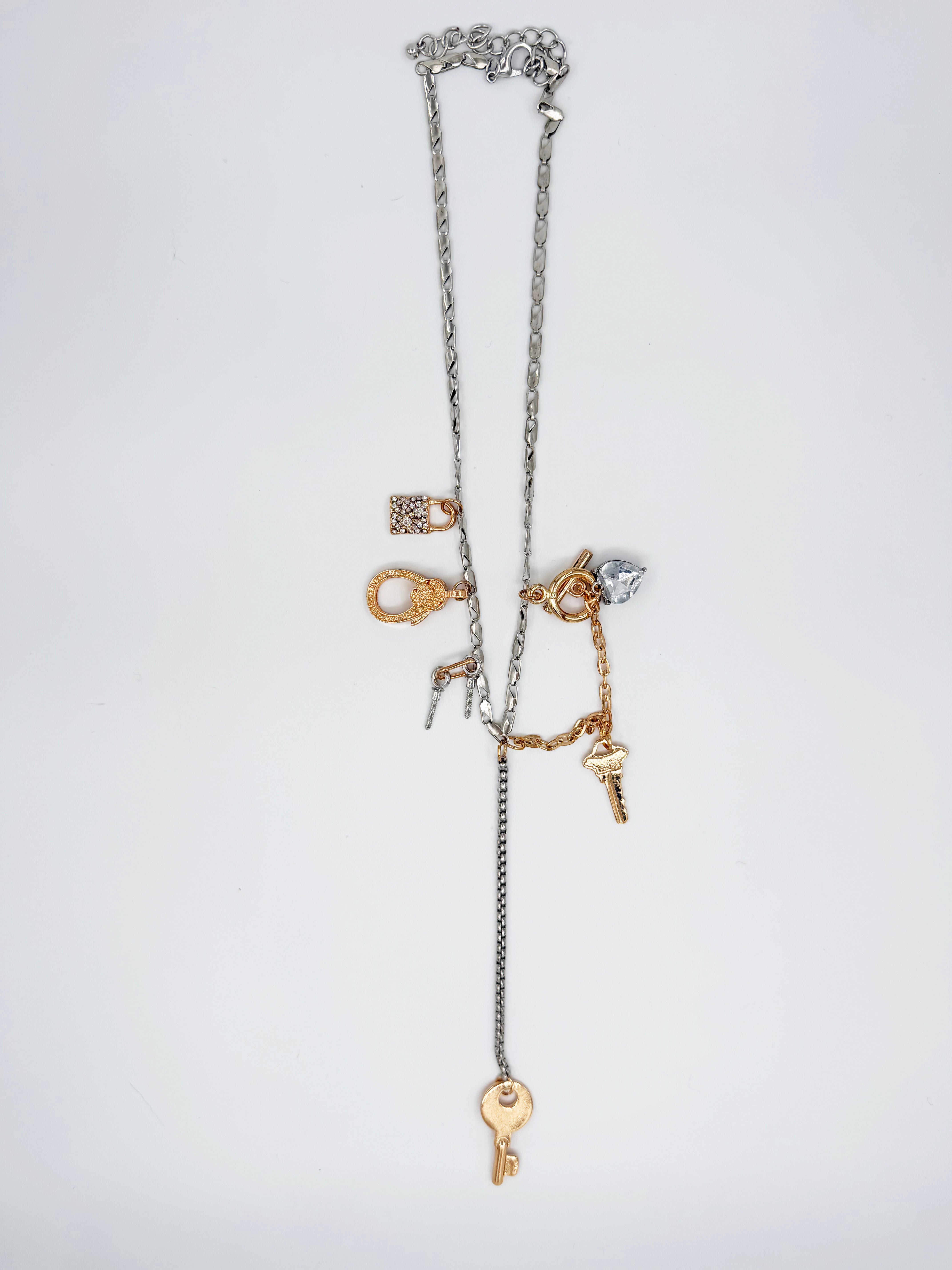 Anahtar ve Kilit Charmlı Kolye