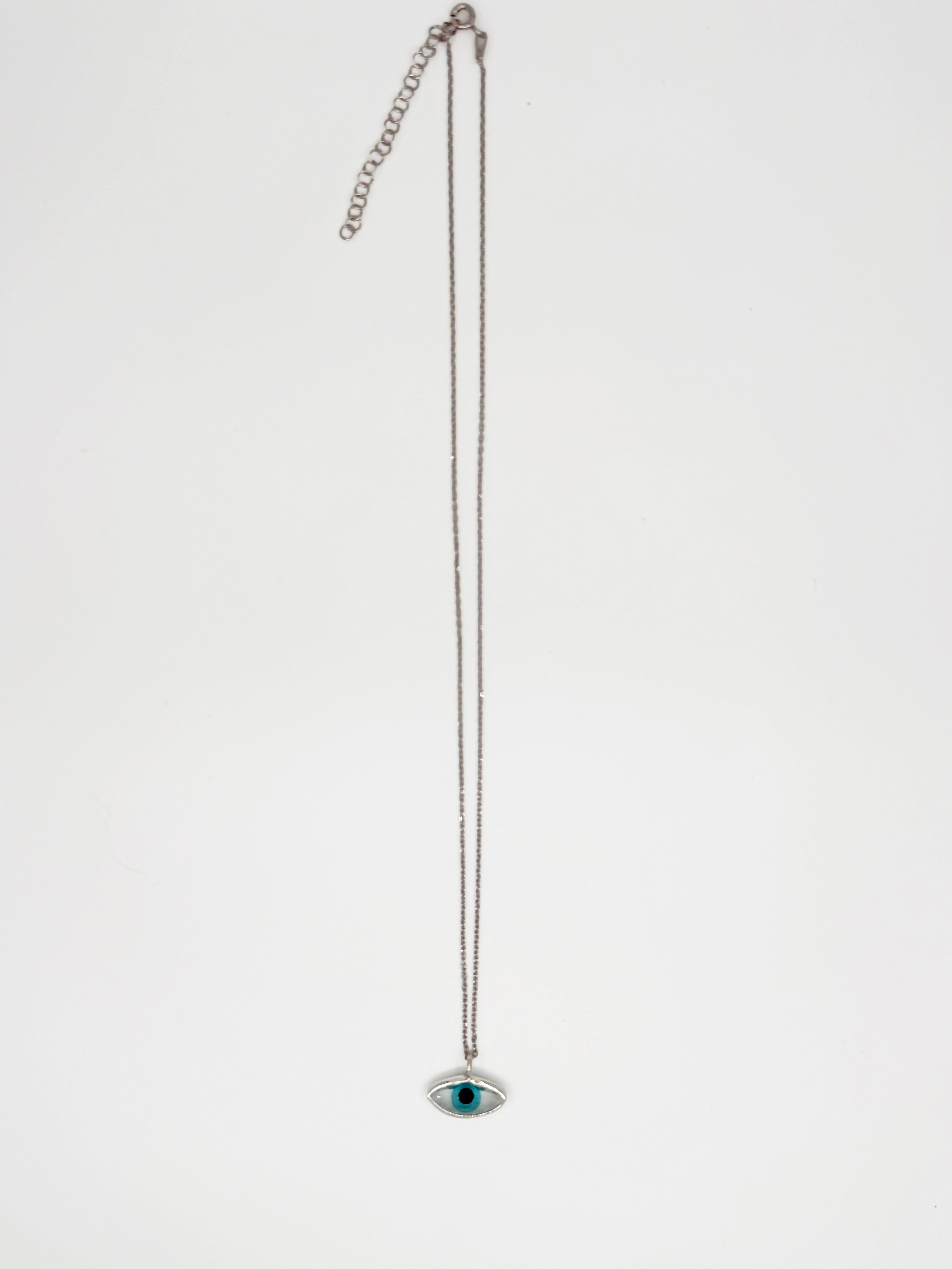 Göz Figürlü 925 Ayar Gümüş Zincir Kolye