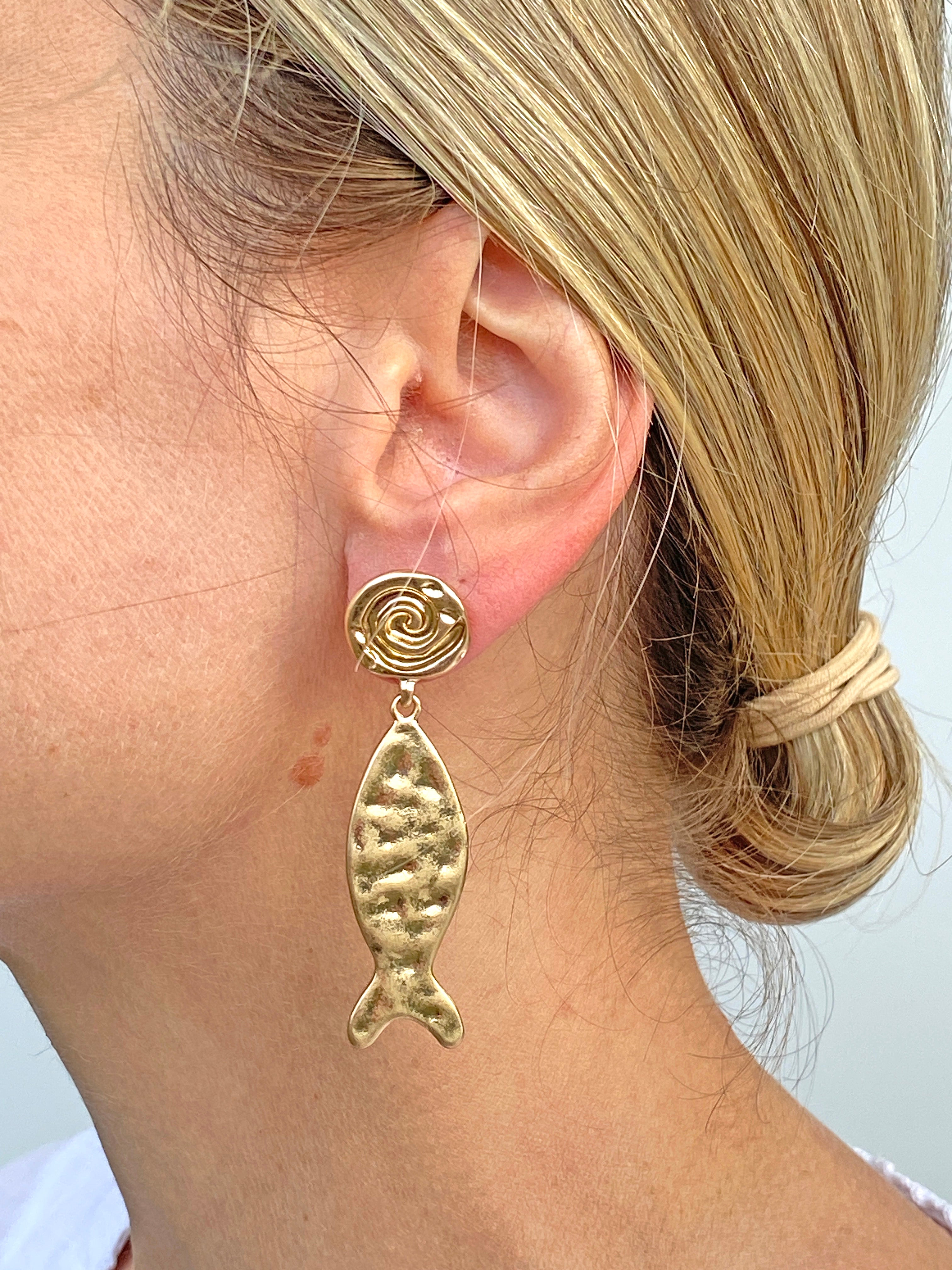 Minimal Balık Küpe