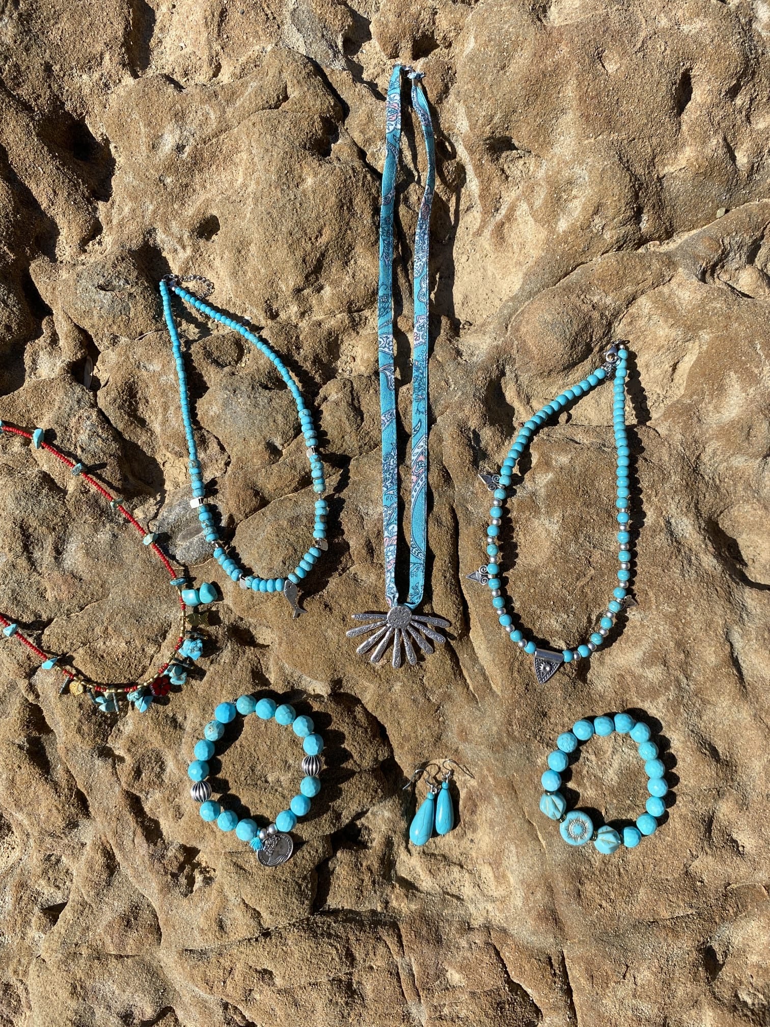 Turkuaz Doğal Taş Takı Koleksiyonu