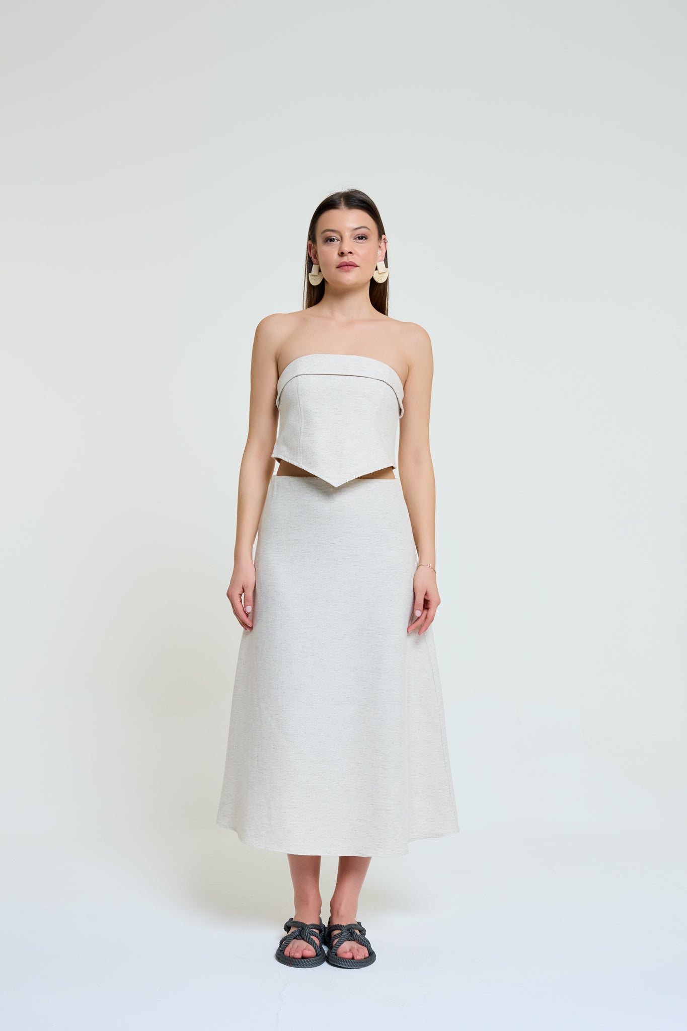 Eva | Pamuk & Kenevir Uzun Evaze Etek