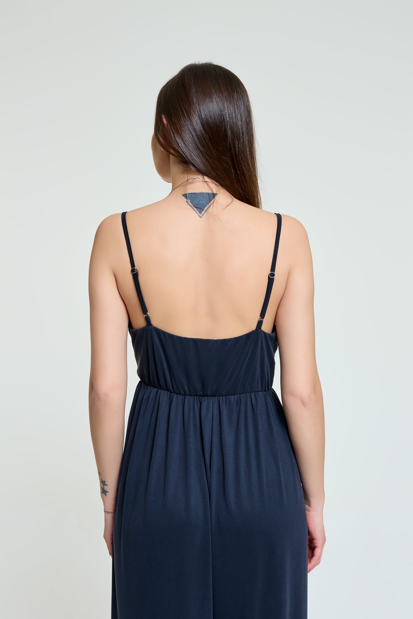 Tina | Askılı Degaje Yaka Örme Tulum