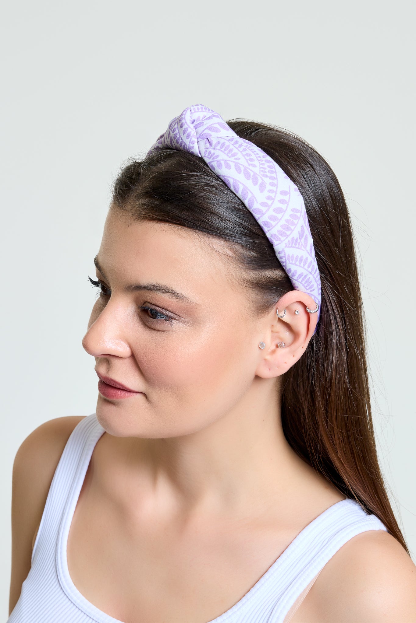 Düğüm Taç | Lila Yaprak Desen