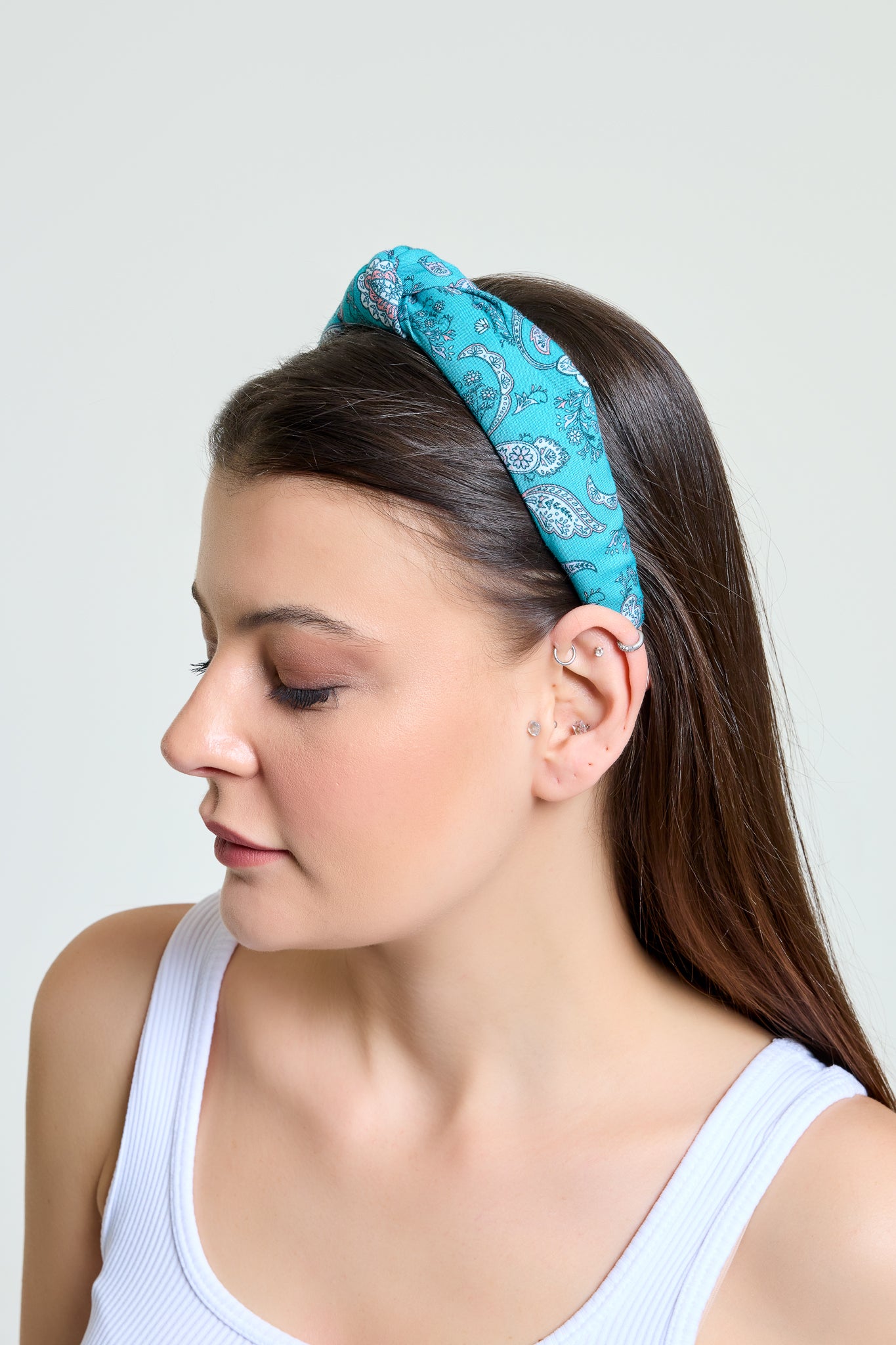 Düğüm Taç | Turkuaz Şal Desen