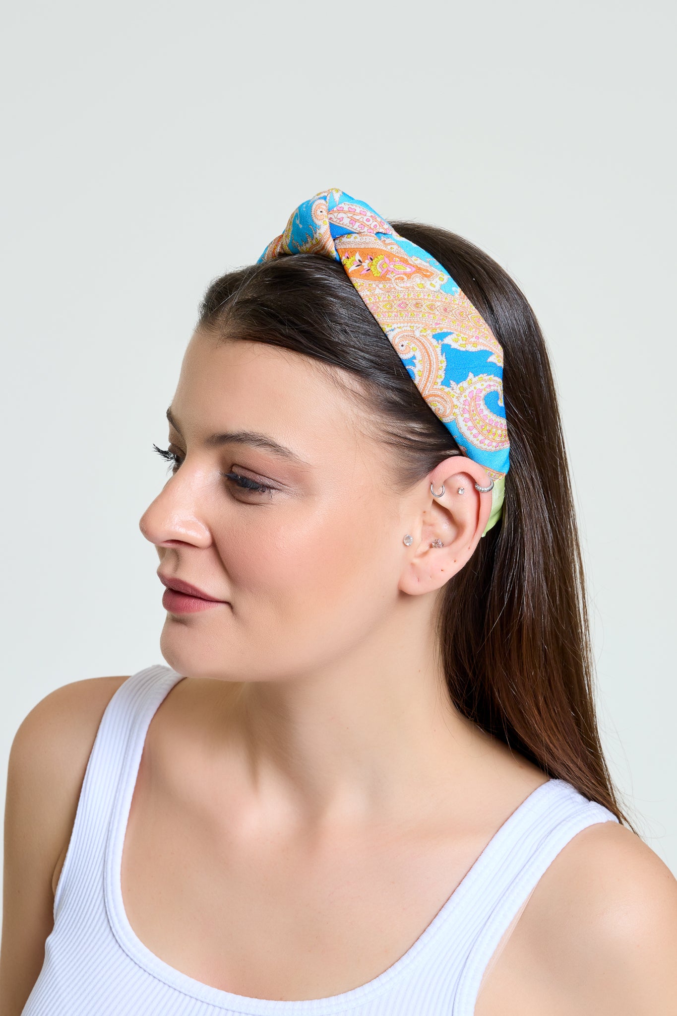 Düğüm Taç | Mavi Şal Desen