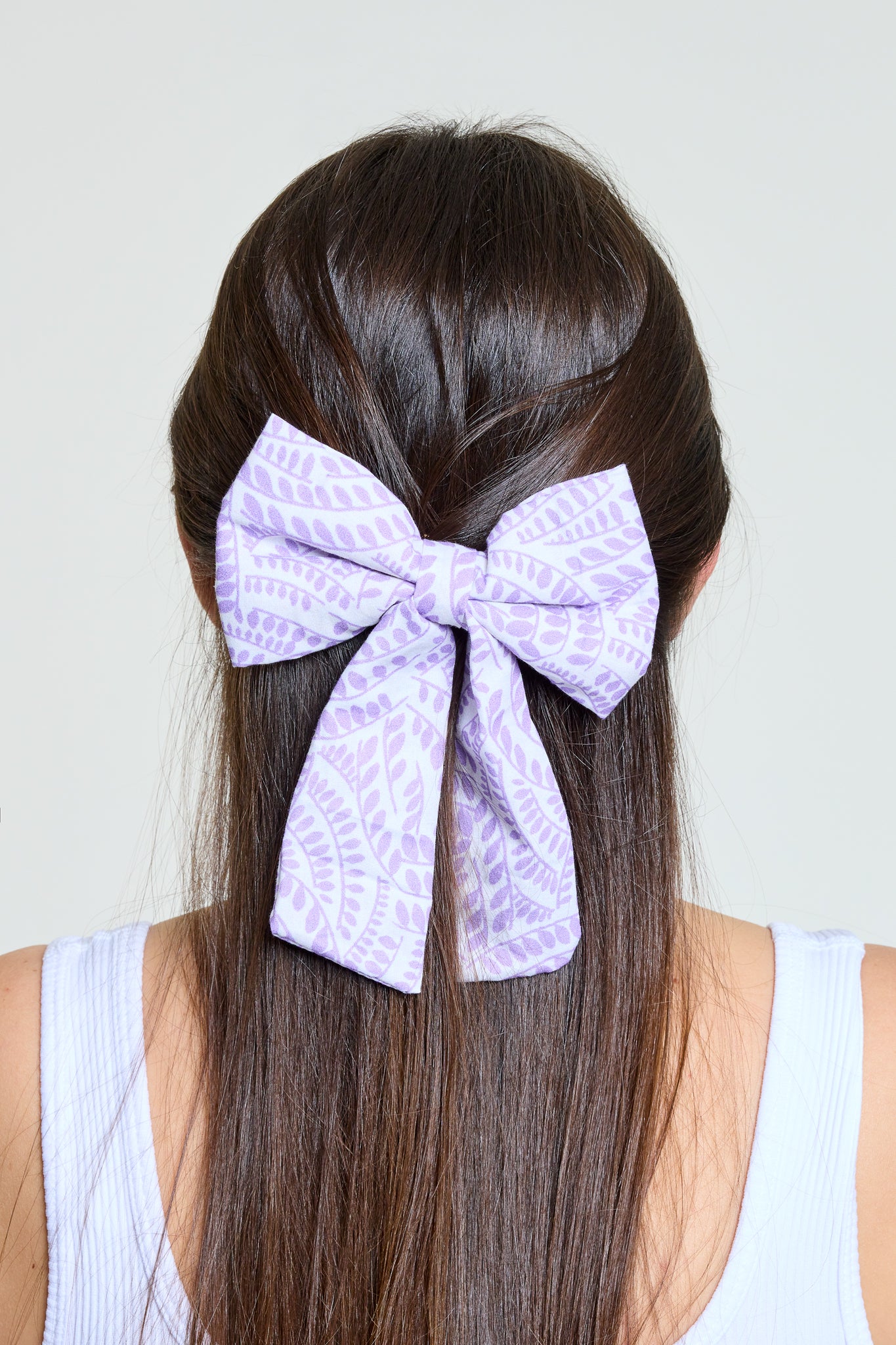 Fiyonk Toka | Lila Yaprak Desen