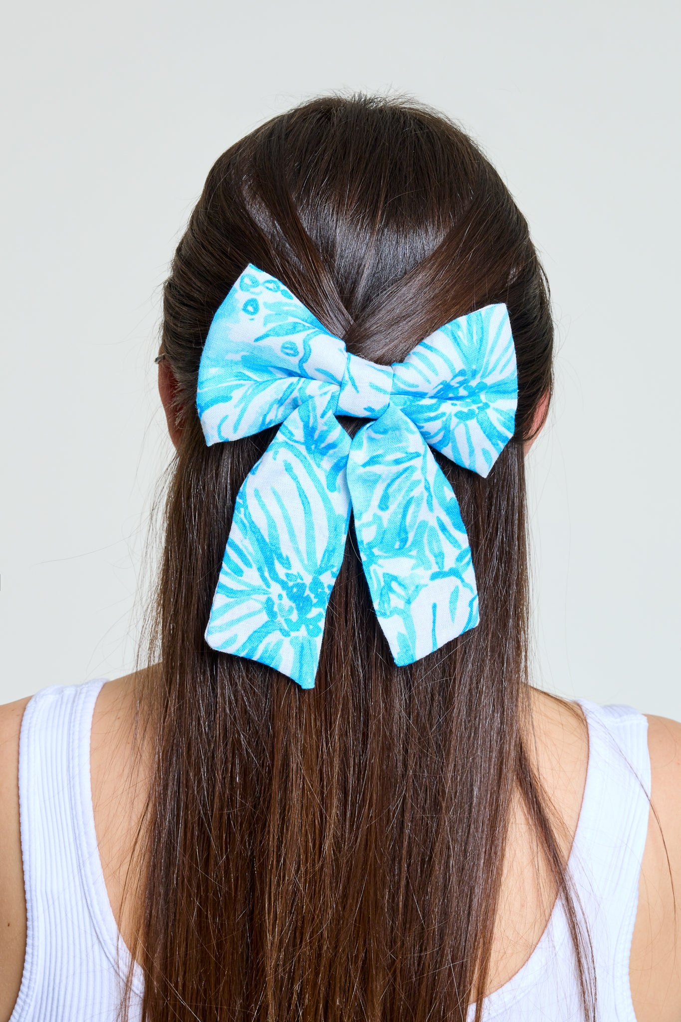 Fiyonk Toka | Mavi Çiçek Desen