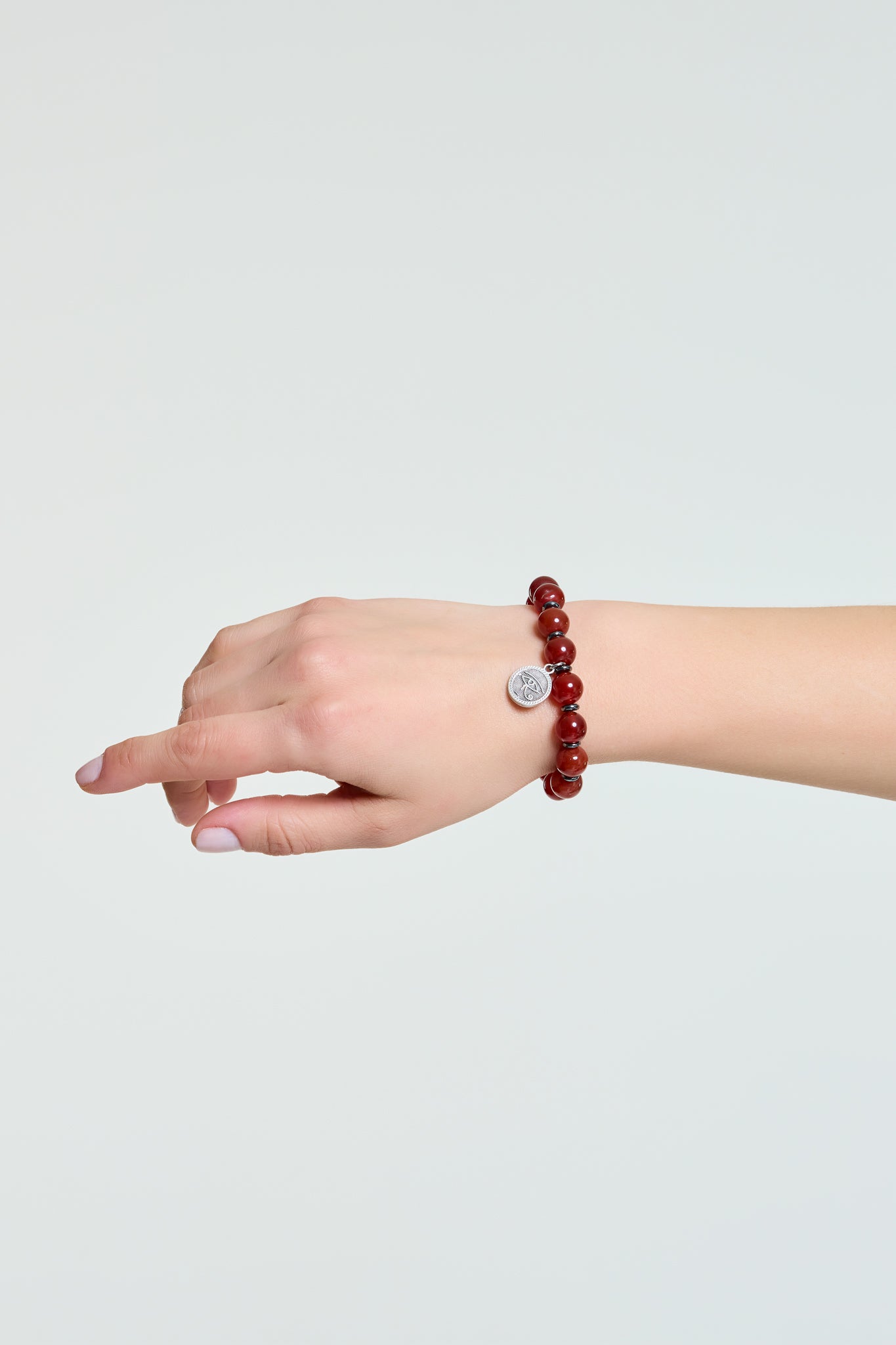 Antik Göz Figürlü Akik Bileklik