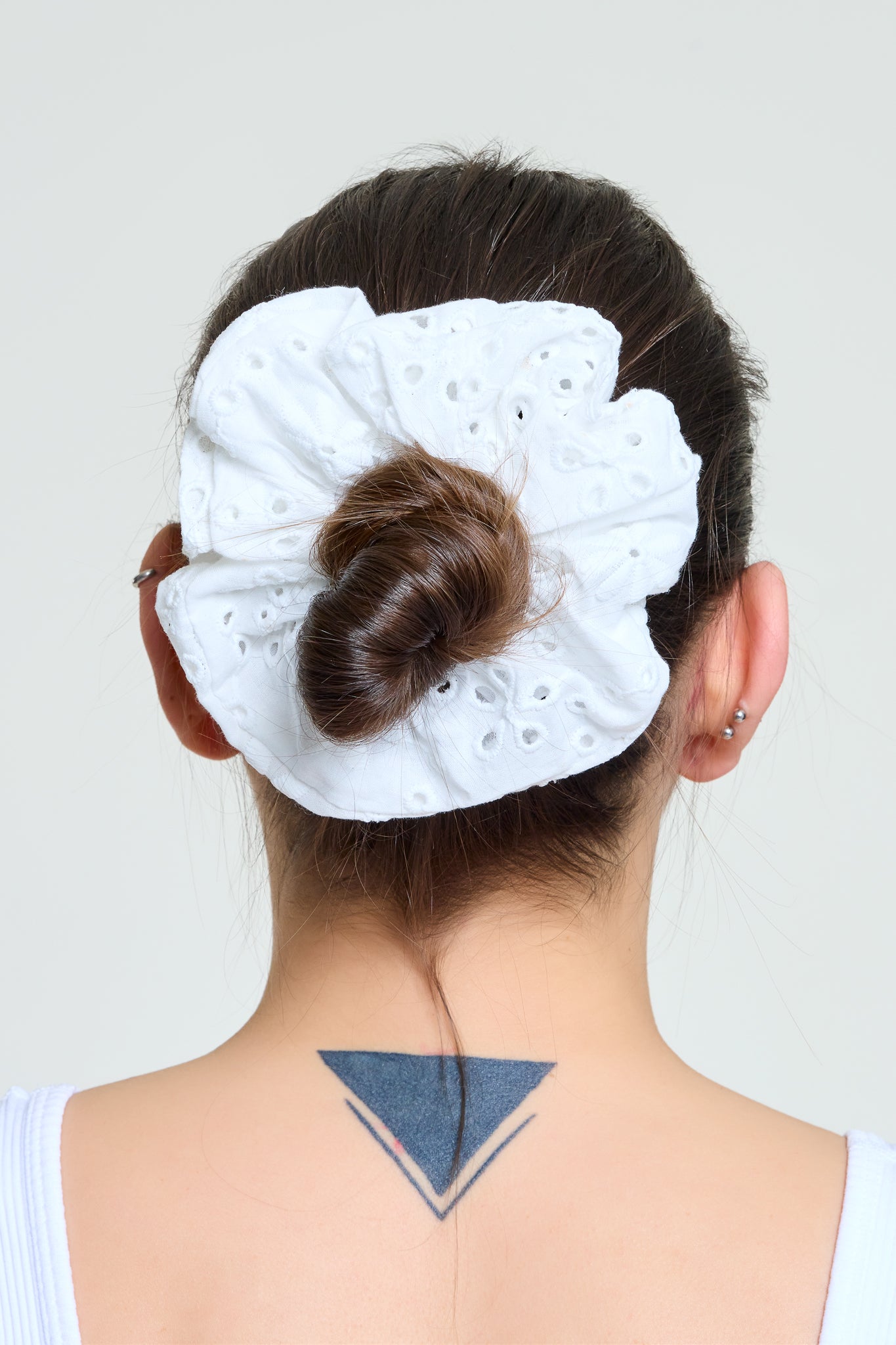 Scrunchie Simit Toka | Beyaz Brode