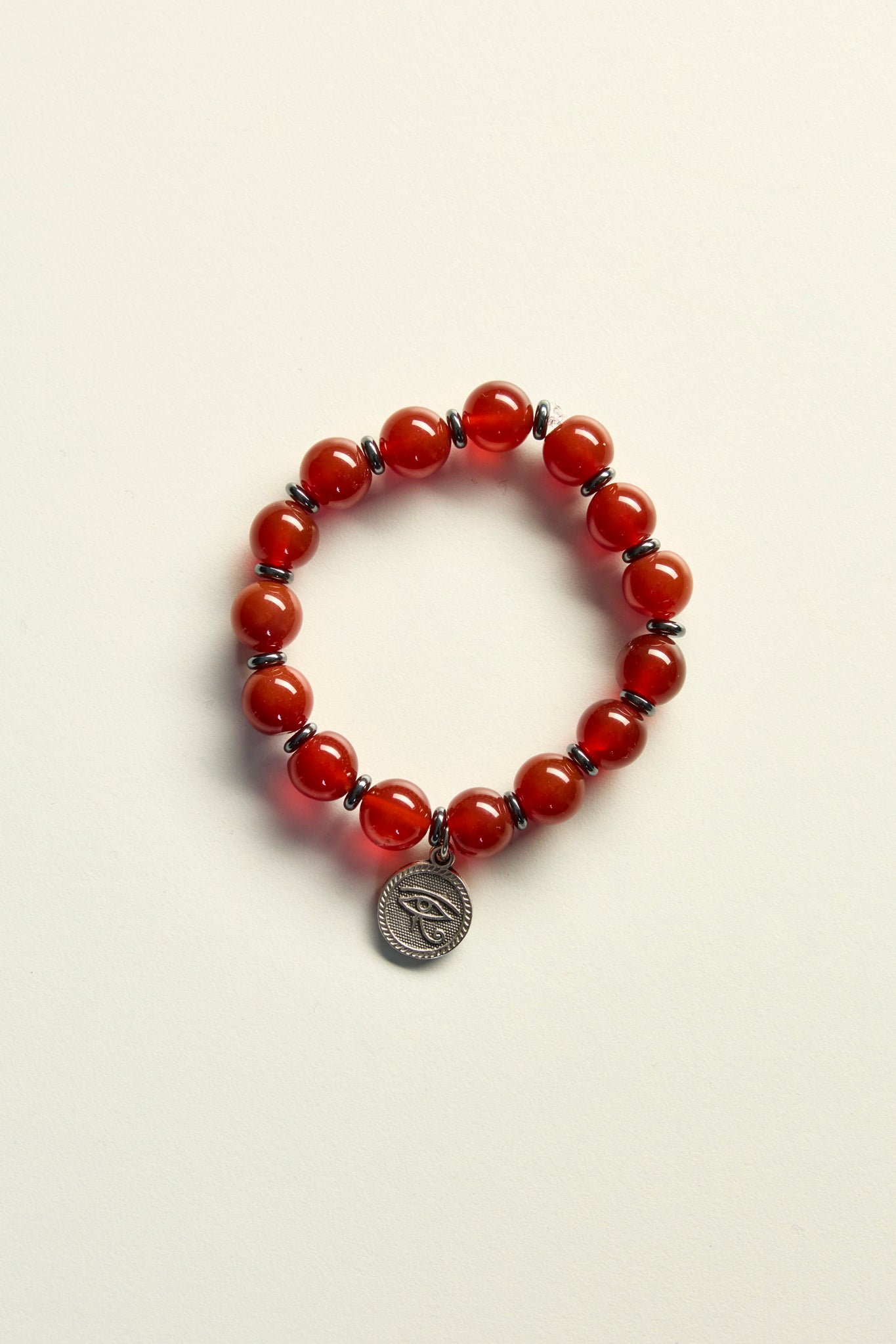 Antik Göz Figürlü Akik Bileklik