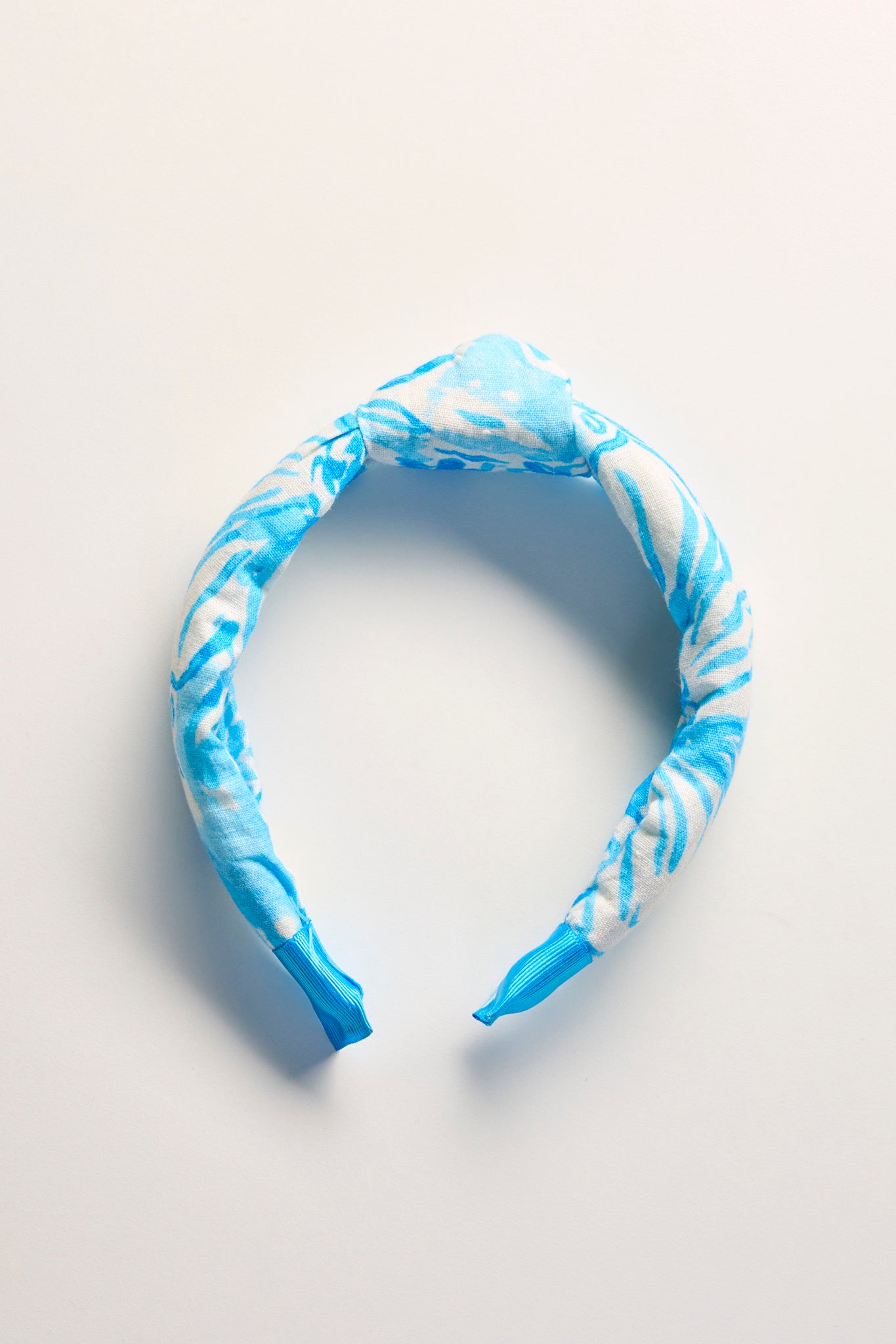 Düğüm Taç | Mavi Çiçek Desen