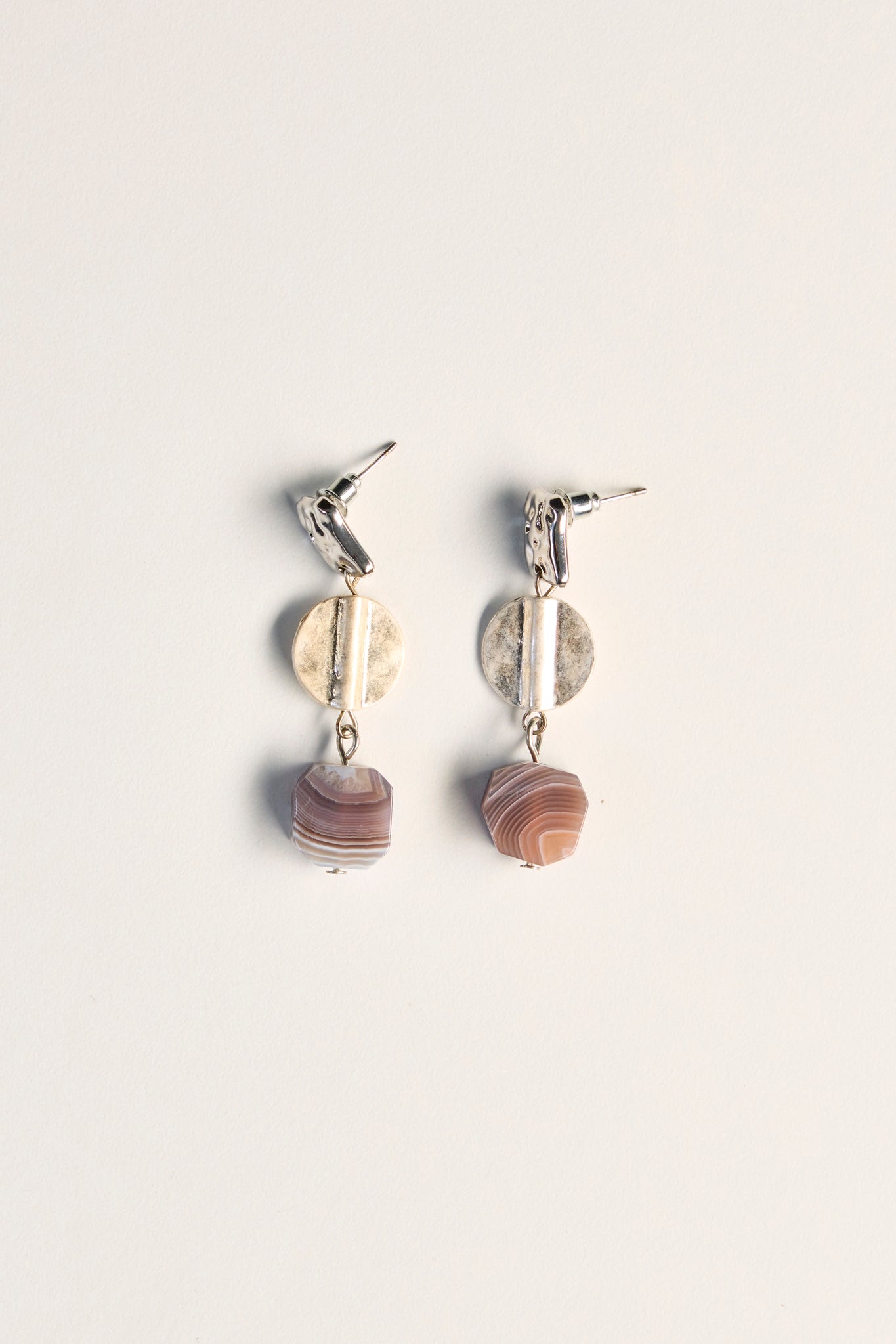 Kahverengi Doğal Taş Küpe