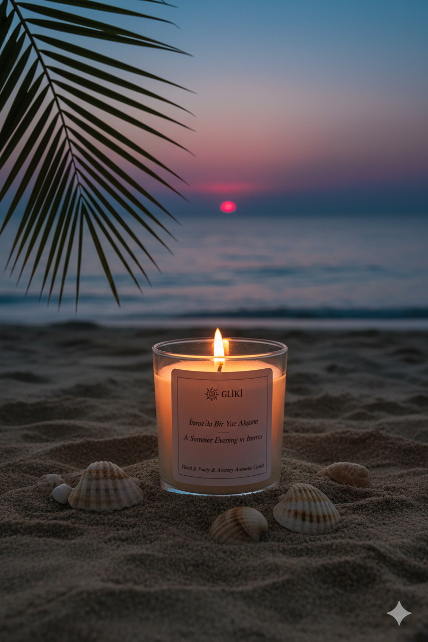 İmroz'da Bir Yaz Akşamı | Kokulu Bardak Mum