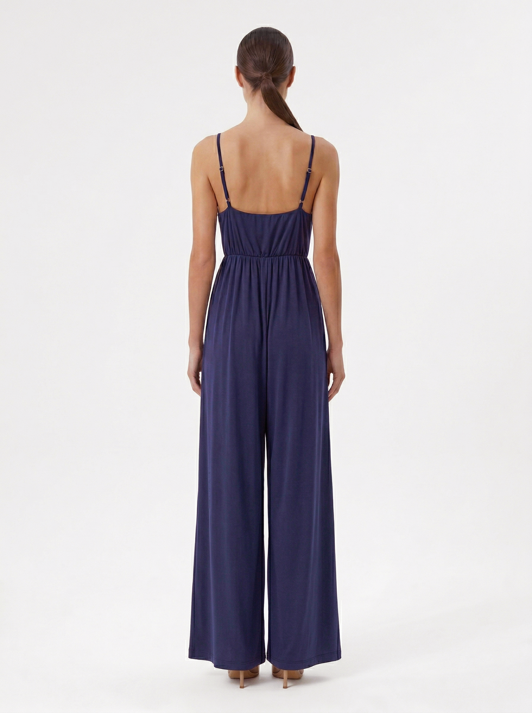 tina navy jumpsuit back