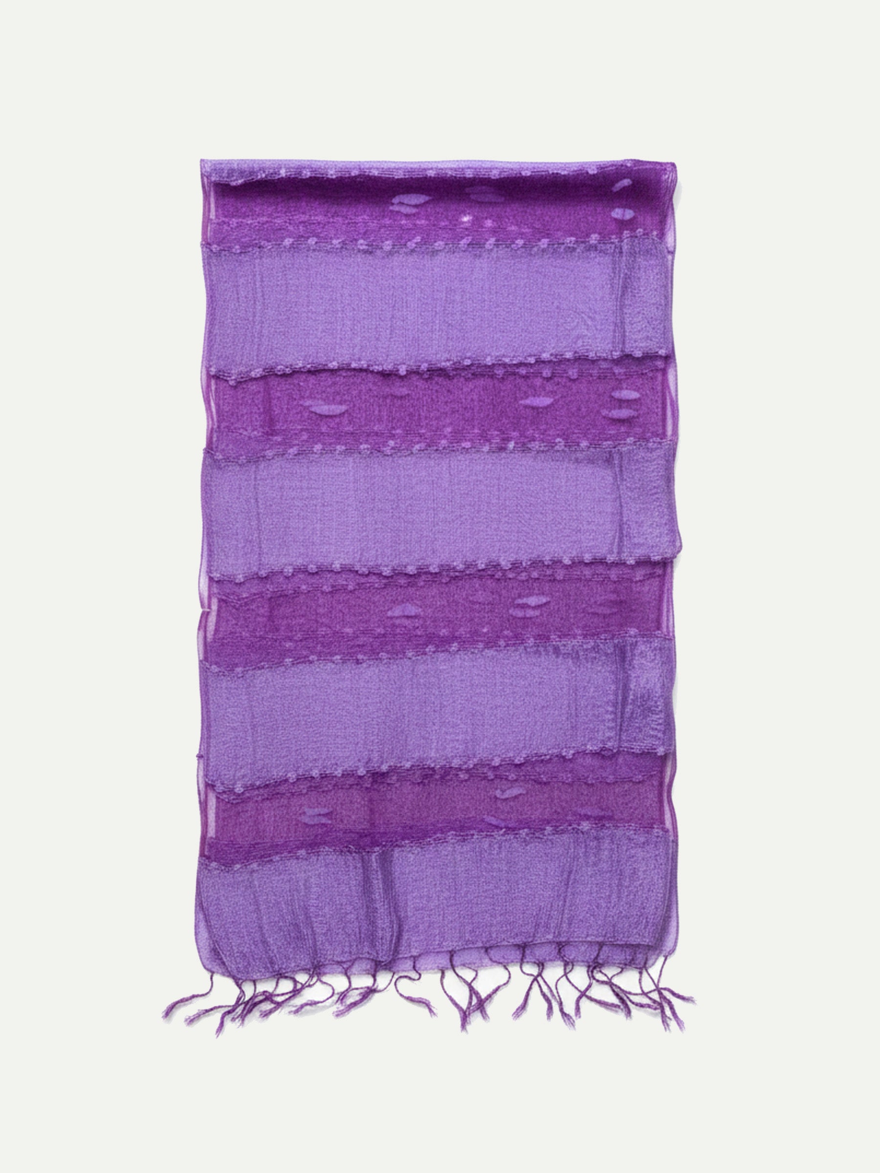 Leylak Kozalı Uzun İpek Eşarp