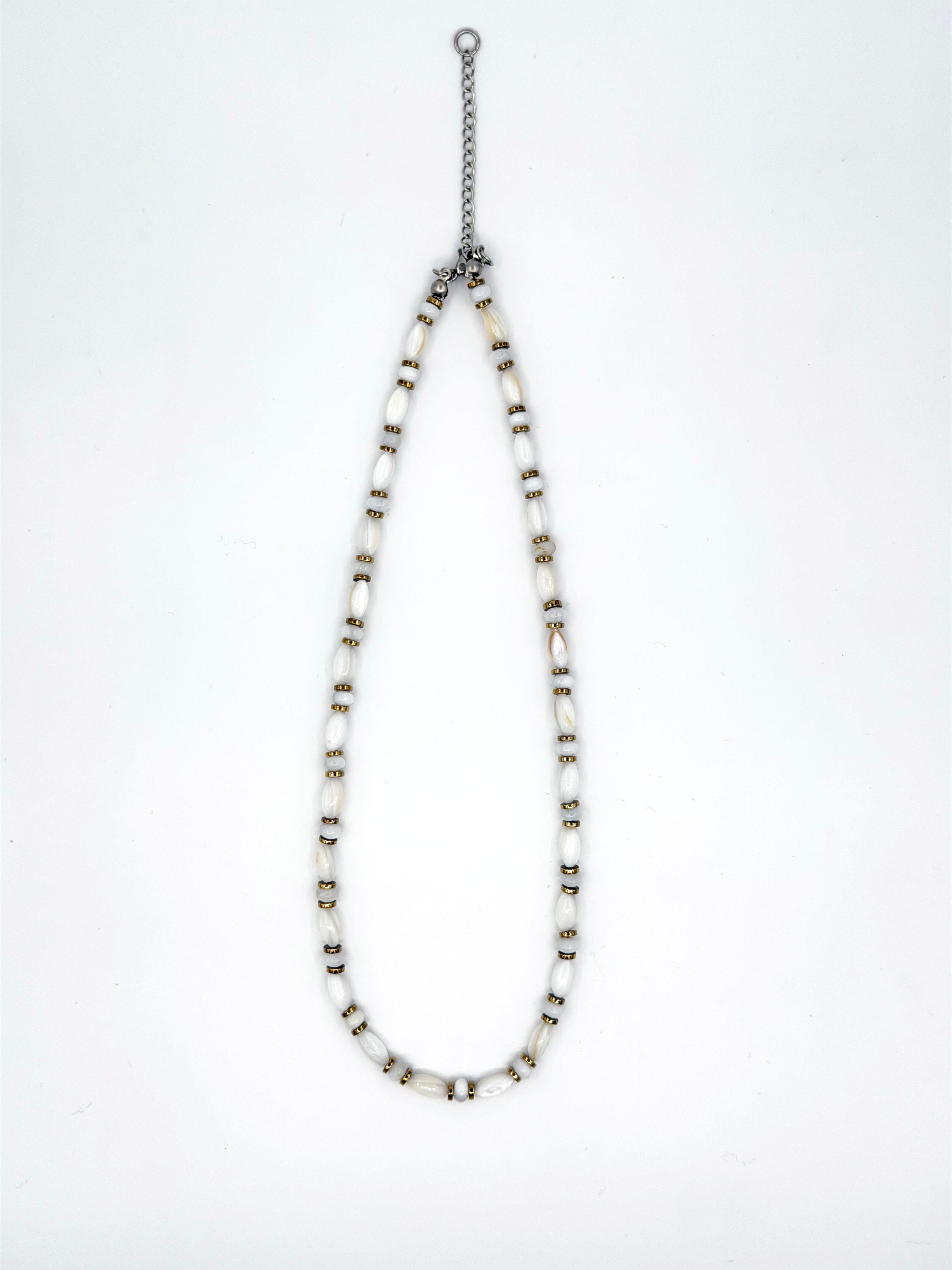 Arpa Sedef Doğal Taş Kolye