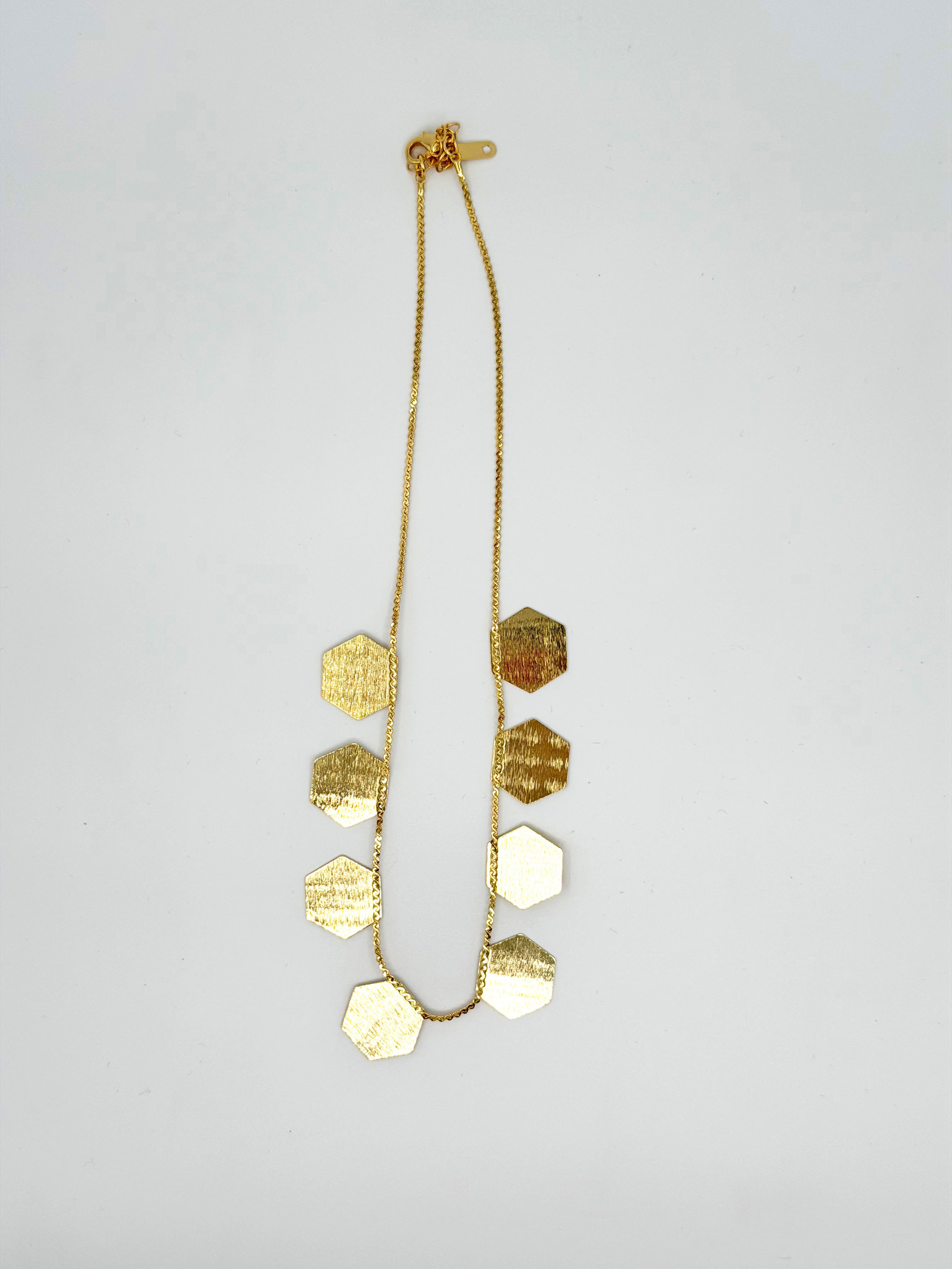 Modern Geometrik Çelik Pul Kolye