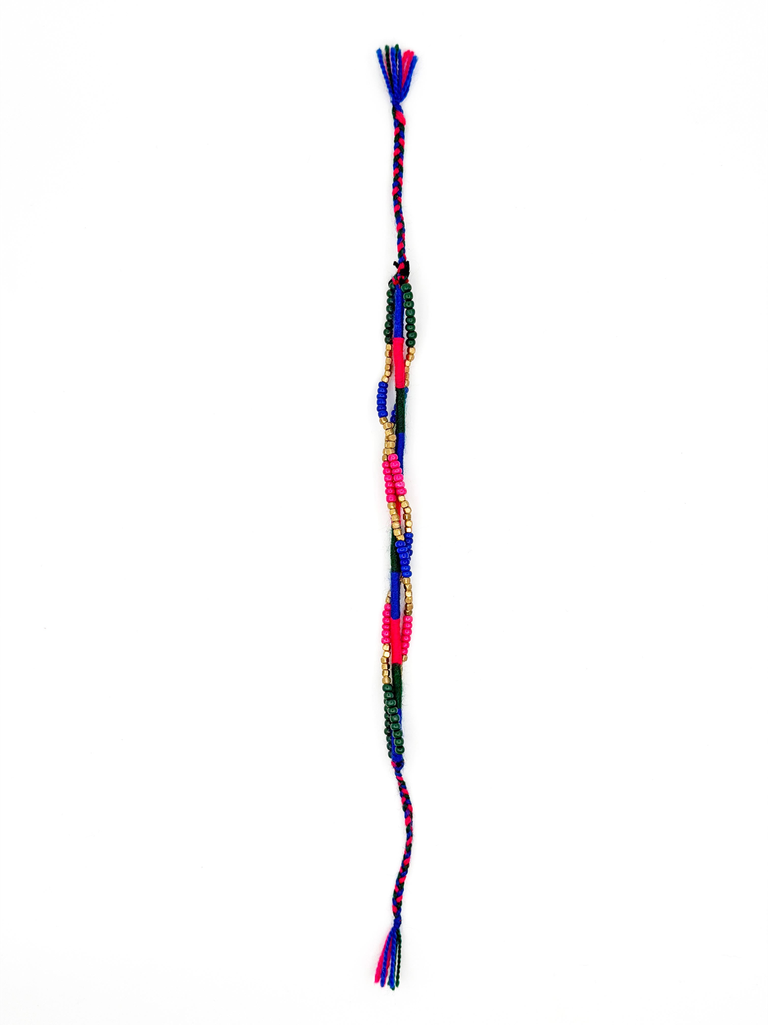 El Yapımı Pembe Boncuklu Otantik Bileklik