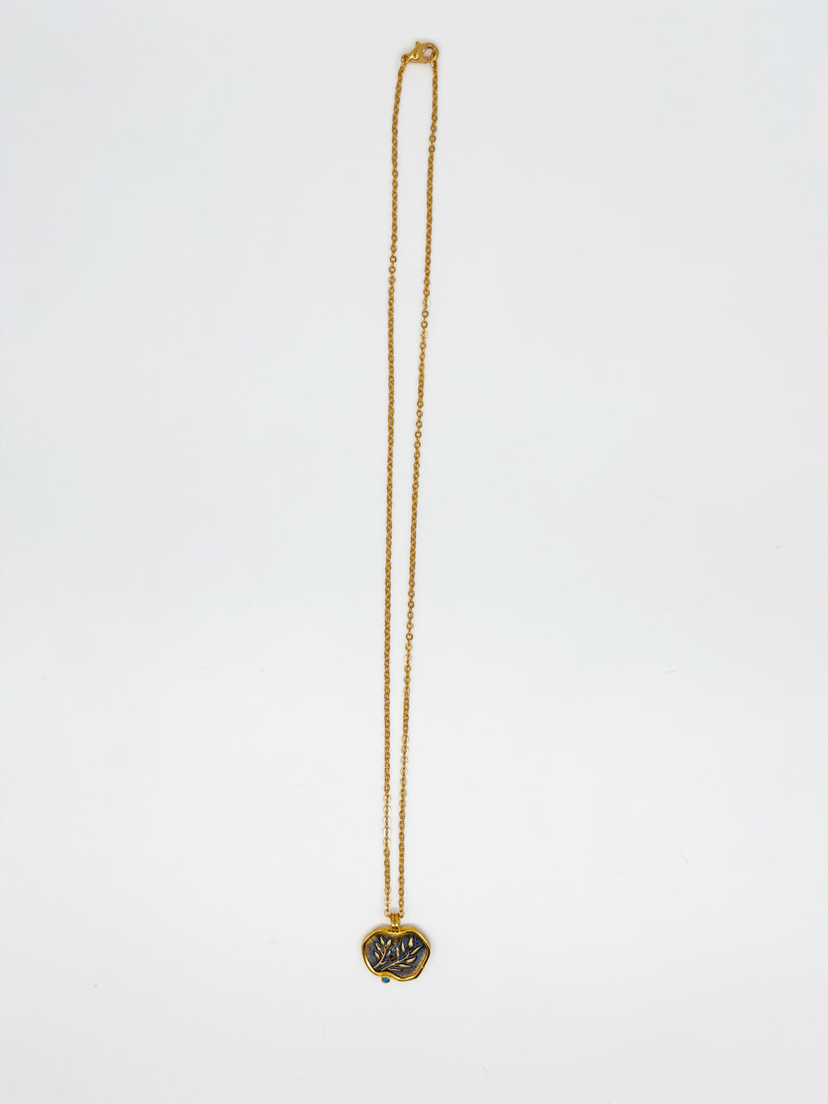 Olive Tree Brass Necklace