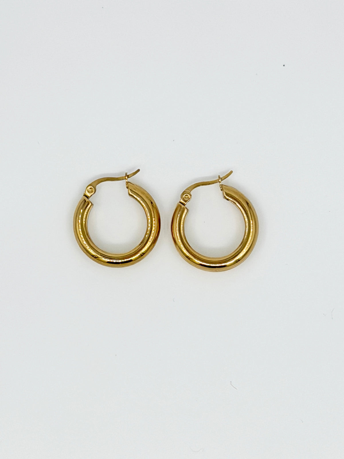 Elegant Gold Hoop Stainless Steel Earrings