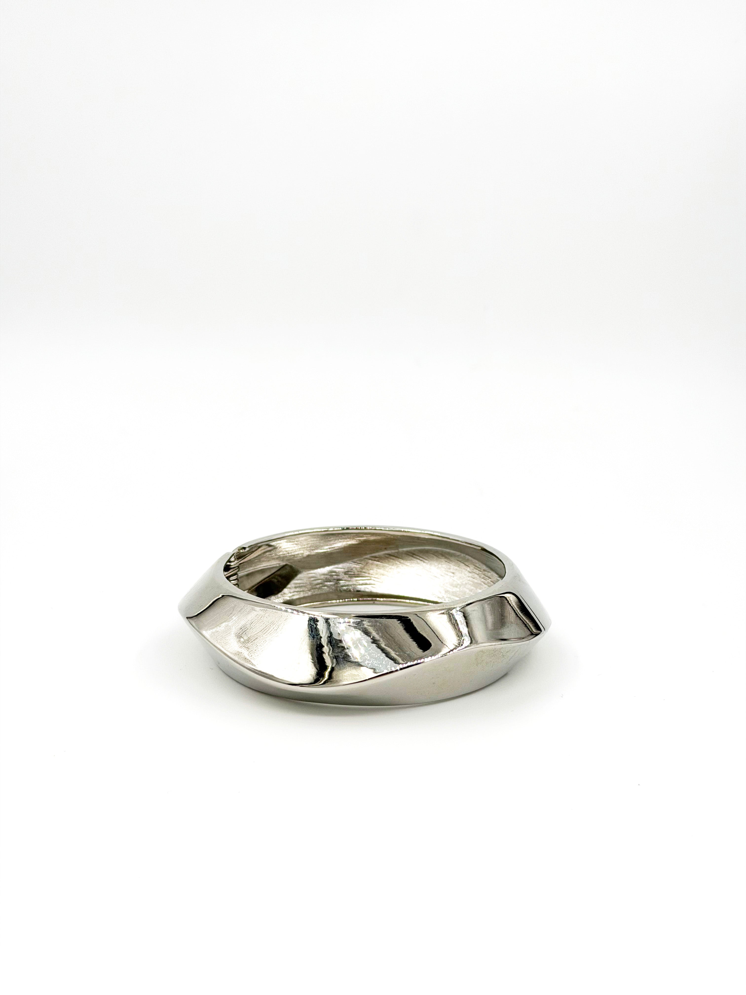 Gümüş Renk Halka Kelepçe Bilezik