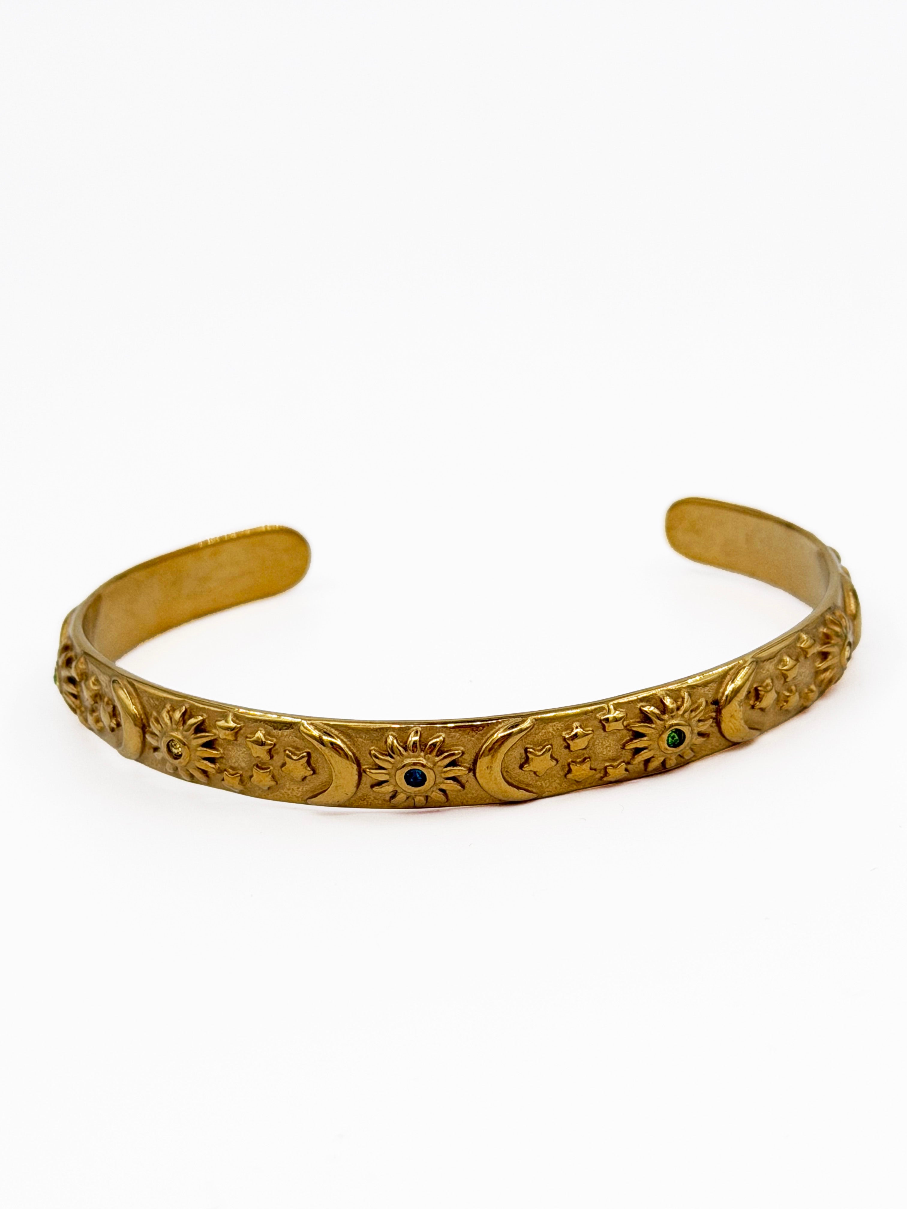 Antik Güneş-Ay Figürlü Bilezik