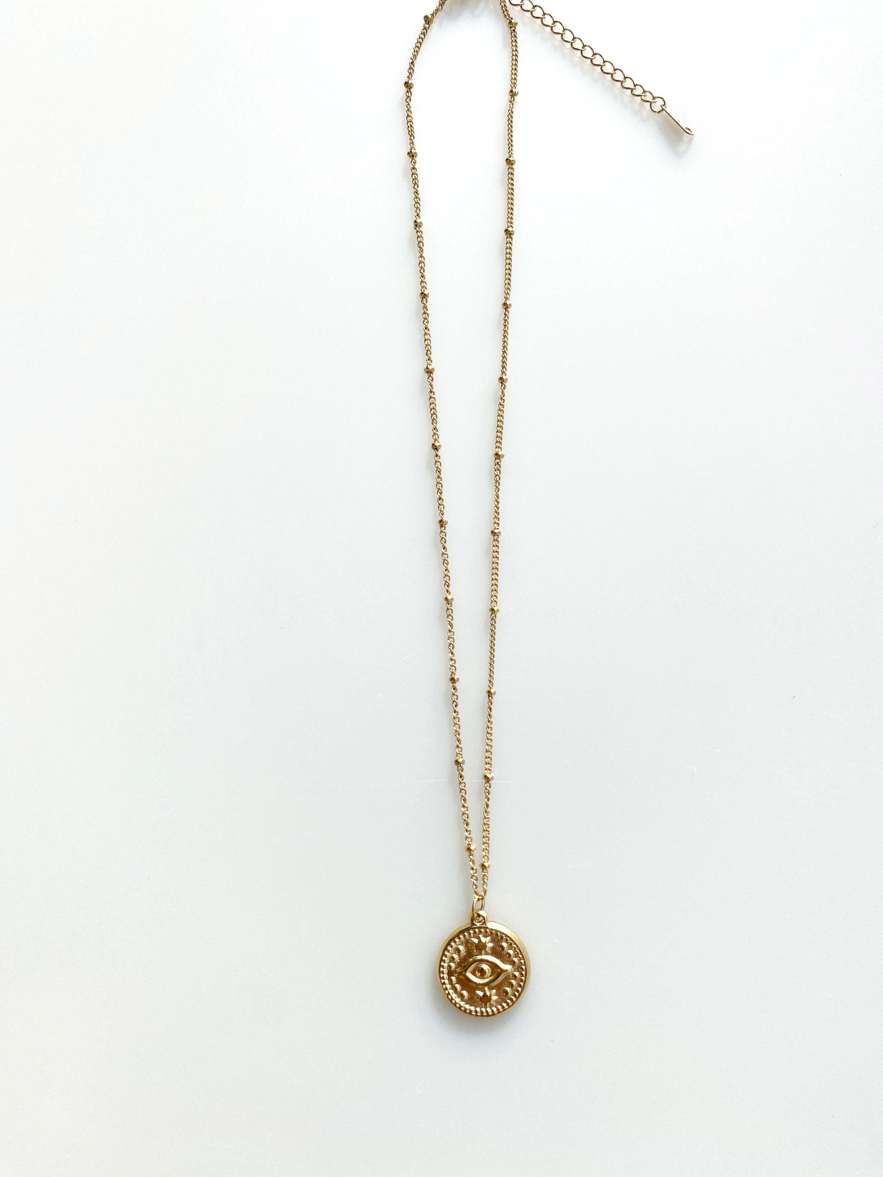 Altın Renk Çelik Göz Kolye