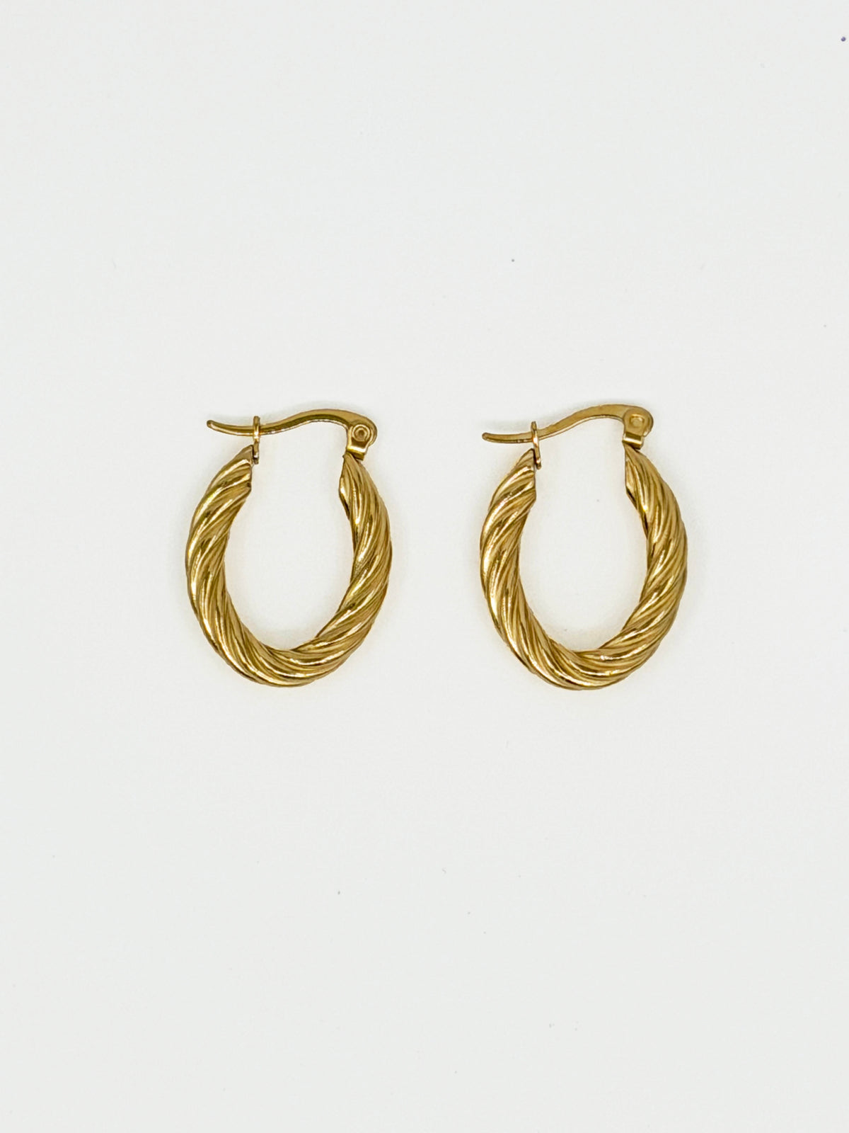 Vortex Gold Hoop Stainless Steel Earrings