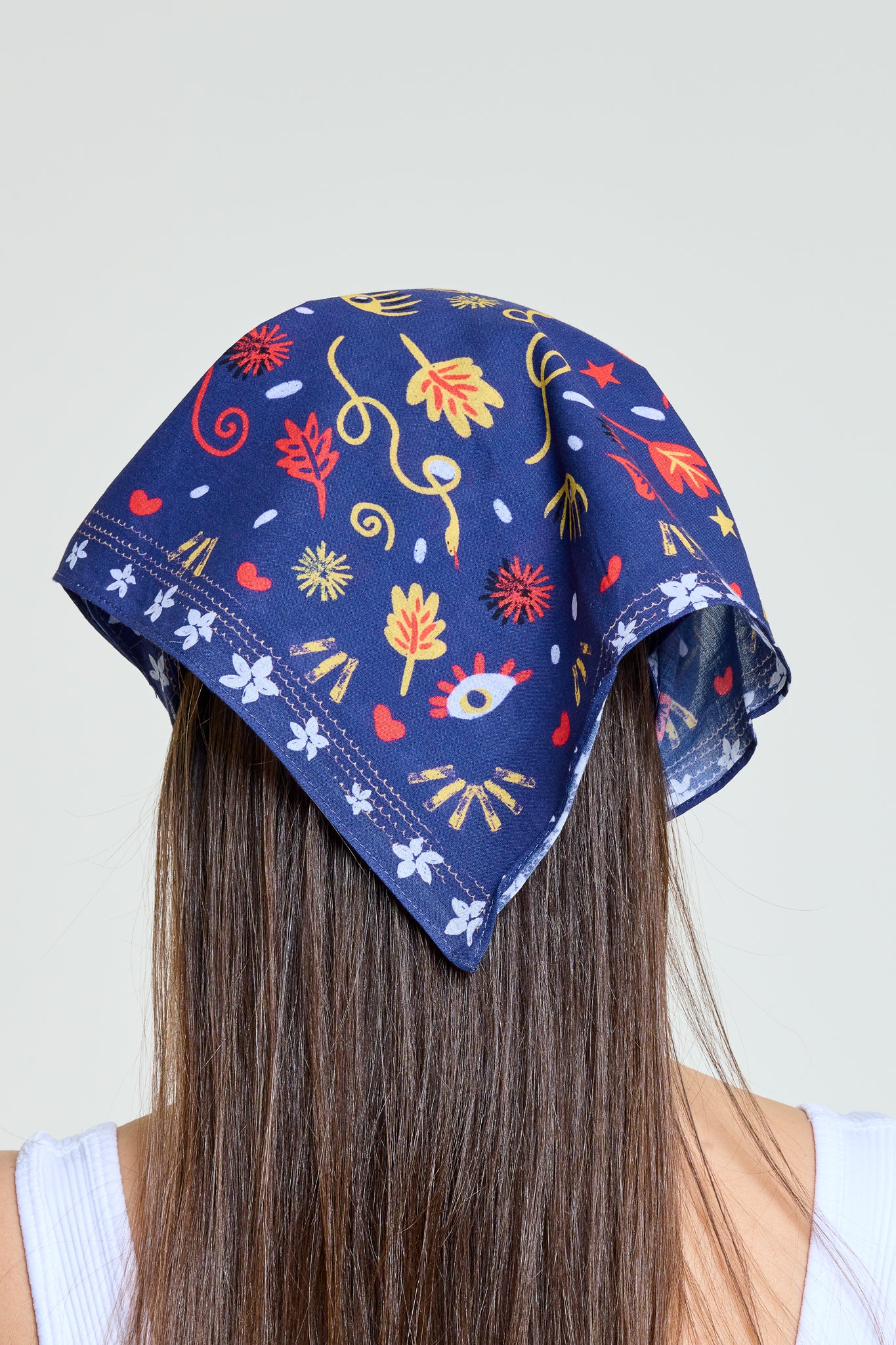 Bandana | Antik Desen | El Çizimi Pamuk Vual