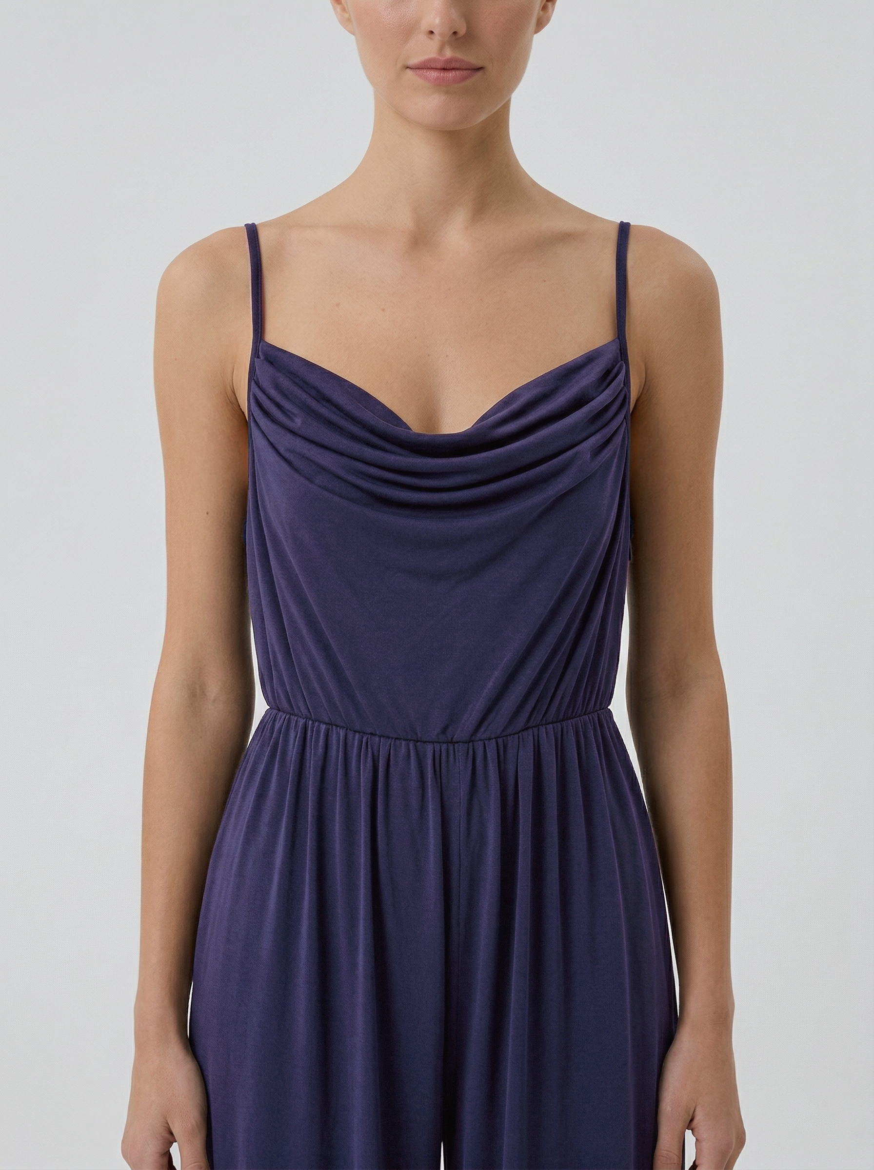 tina navy drape detail
